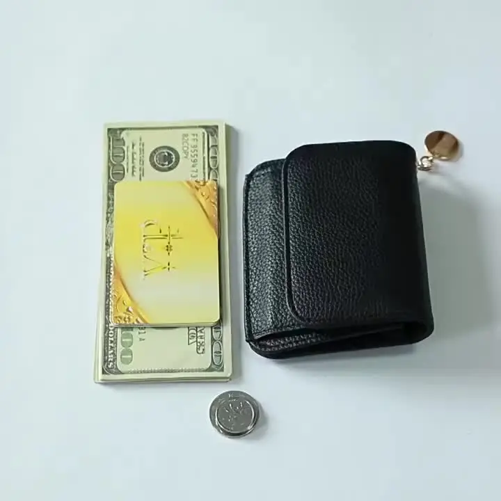 Portafoglio Piccolo Donna Con Blocco RFID – Portachiavi Con Cerniera E Porta Carte In Pelle PU. Sottile, Compatto E Di Grande Capacità Per Carta Bancomat E Contanti. - 3