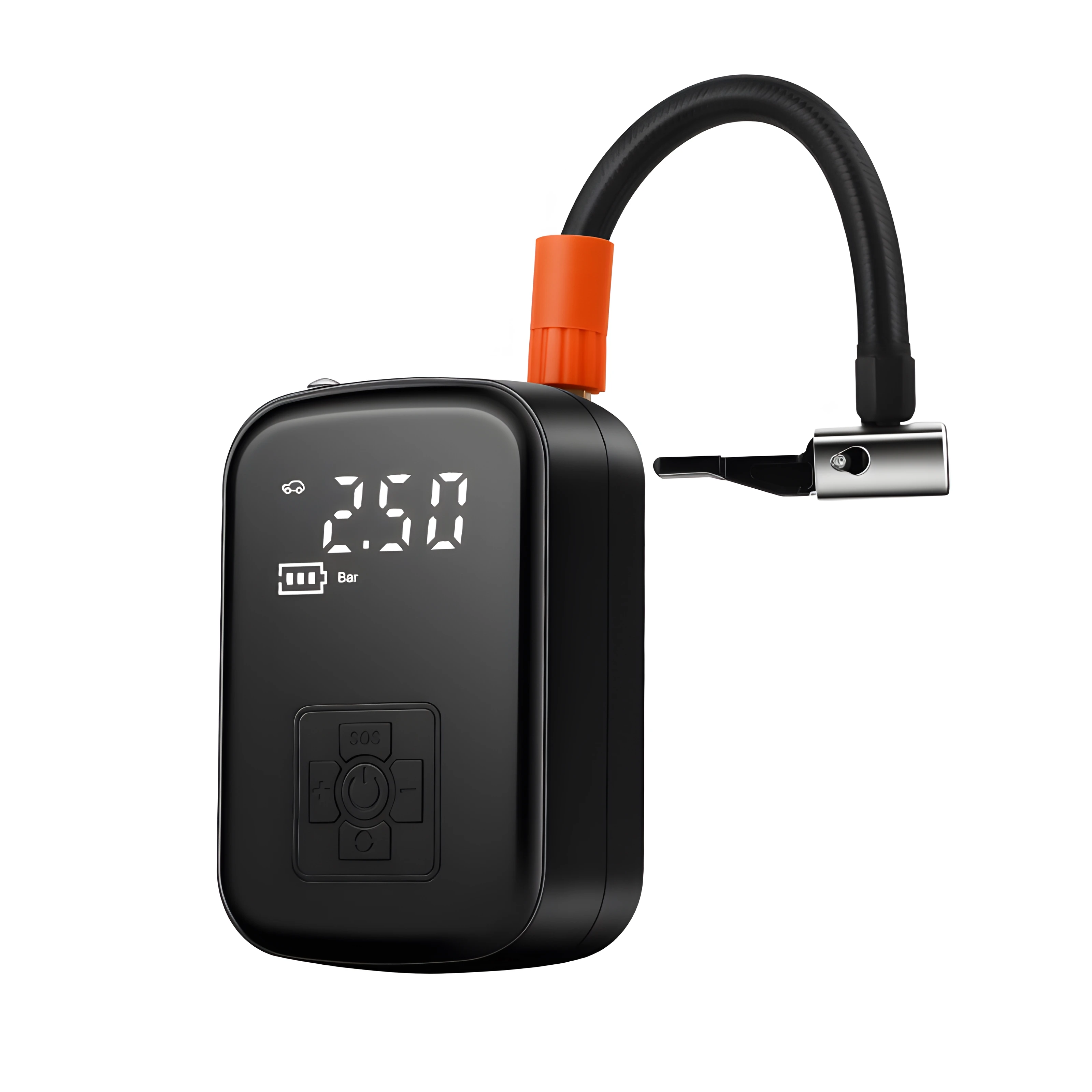 Compressor de ar Portátil, Mini Compressor de ar Portatil, Bomba de Encher Pneu de Carro, Bomba de ar Portátil， Iluminação LED