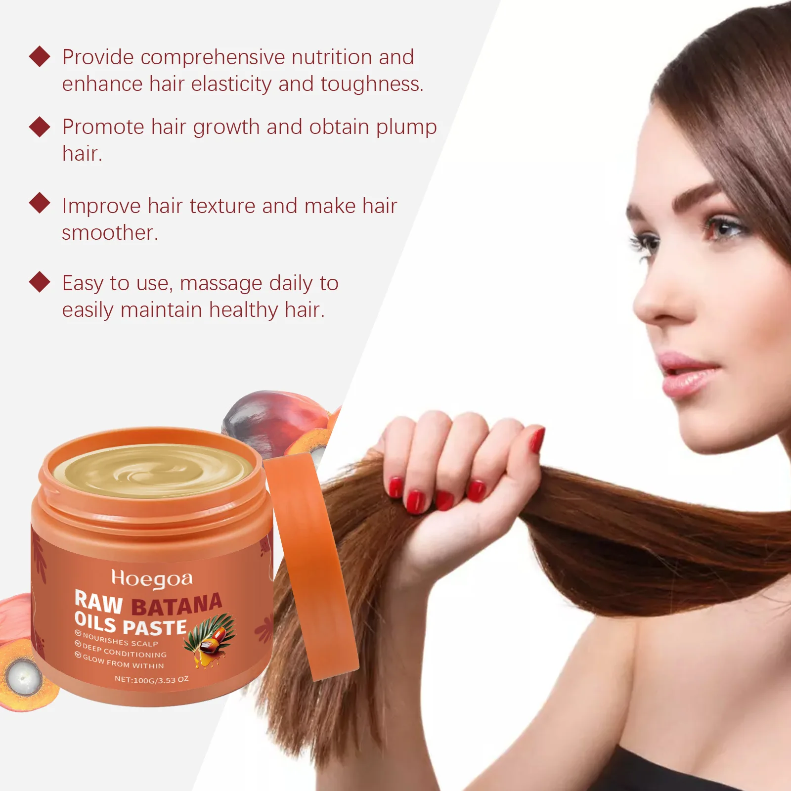 Pure Organic Hair Mask Batana Oil Hair Growth Oil Natural Treatment Nourishing Reduce Loss Anti-Breakage