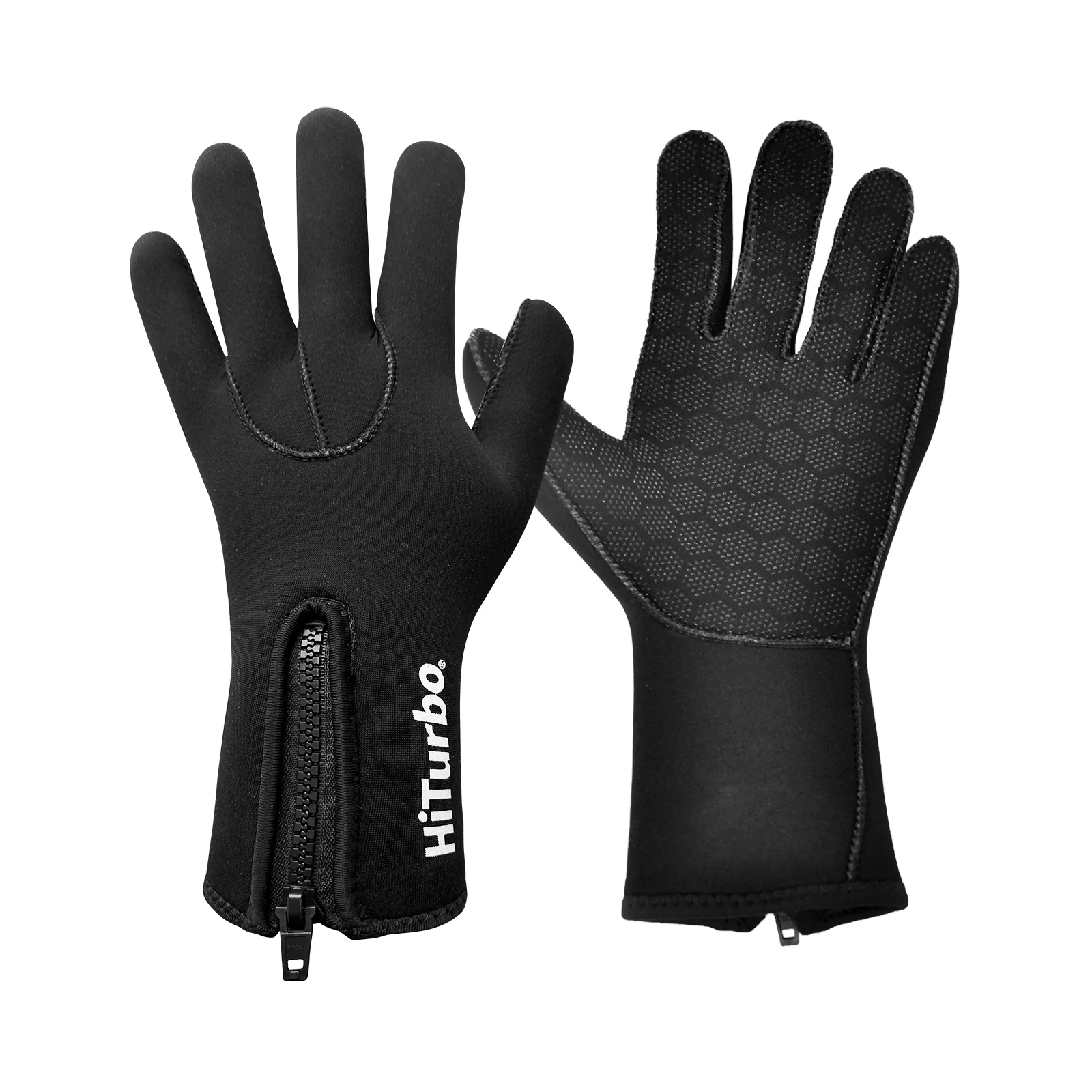 HiTurbo 3mm Neoprene Scuba Gloves Antiskid Abrasionresistant Five