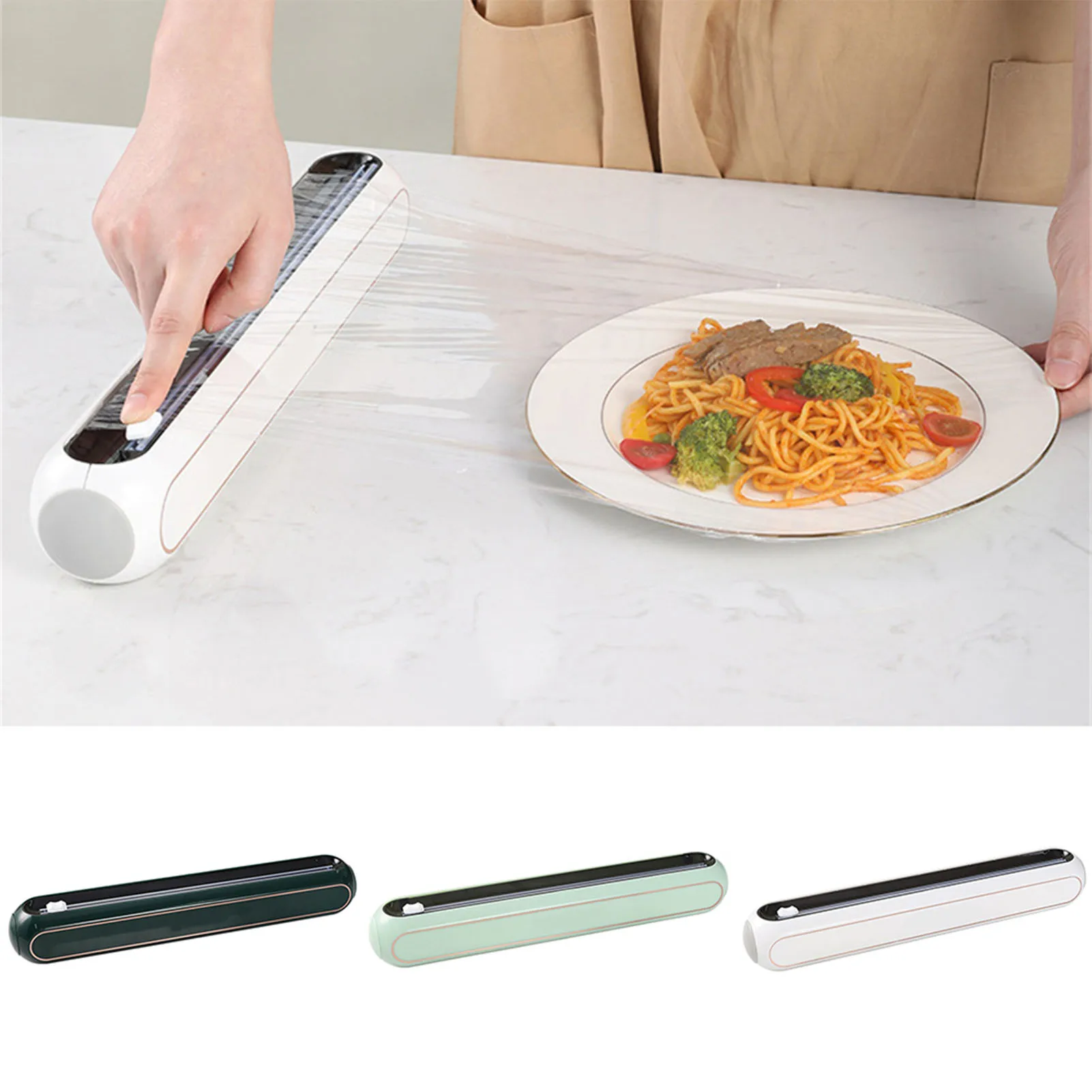 Cling Film Cutter Aluminum Foil And Cling Film Dispenser With Slide Cutter Reusable Foil And Organizer With Slide cling wrap dispenser food film dispenser plastic wrap cutter cling film cutter kitchen wrap dispenser plastic wrap dispenser