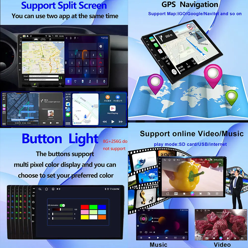 Renault Master III 3 2010 - 2019 용 Opel Movano 용 Nissan NV400 용 차량용 라디오 플레이어 무선 Carplay 안드로이드 Auto GPS