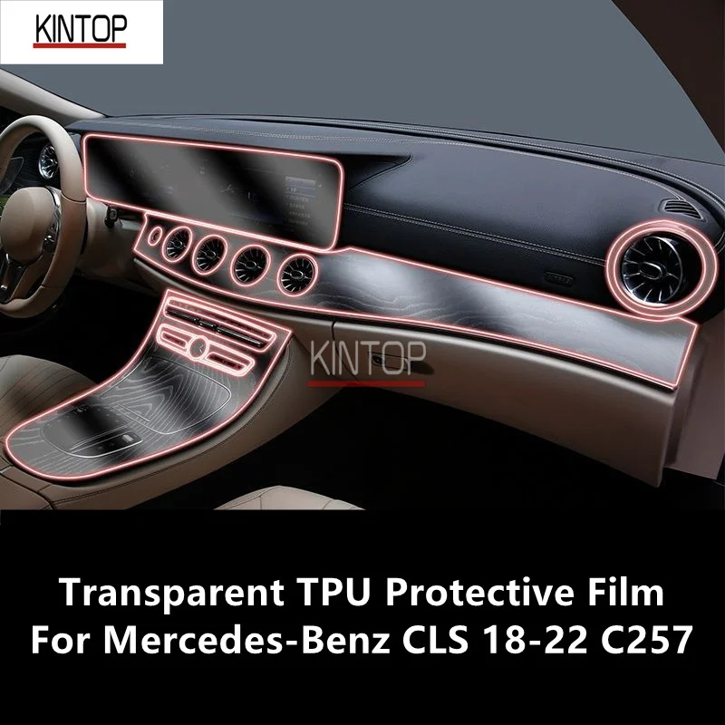 

Для Mercedes-Benz CLS 18-22 C257 Автомобильная интерьерная центральная консоль прозрачная фотопленка с защитой от царапин аксессуары для ремонта