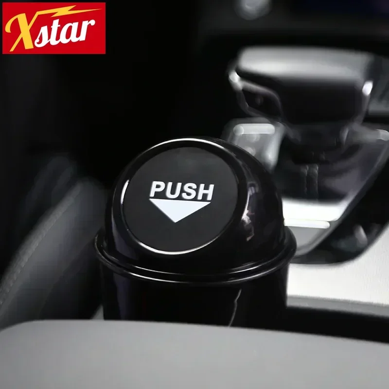 Car Trash Can Car Garbage Can Bin with Lid, Leakproof Vehicle Automotive Cup Holder Car Trash Can, Small Trash Bin For Automotive Accessories