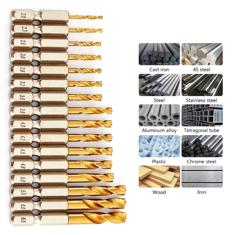 

High Speed Steel Shank Twist Drill Bit for Efficient Drilling for Woodworking, Mechanical Repairs, and Home Renovations