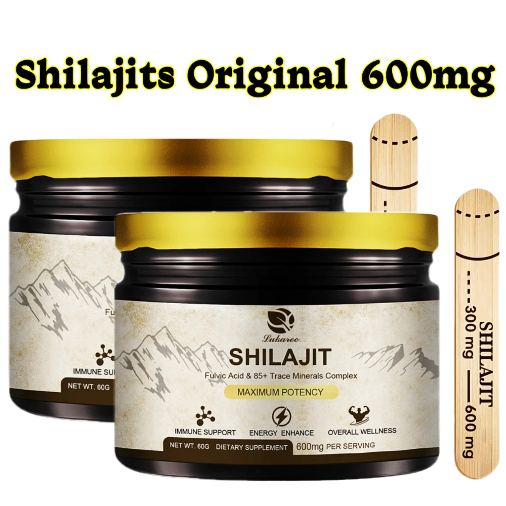 

Lukaree 60g Himalayan Pure Shilajit Resin 600MG Natural Shilajits Original Fulvic Acid 85+ Trace Minerals