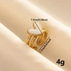 Bagues ouvertes bohème en émail blanc, couleur or, luxe, irrégulier, en acier inoxydable, réglable, bijoux de charme pour femmes, cadeaux