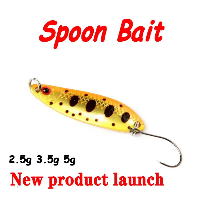 1PCS Spoon bait 2g 3.5g 5g Fishing Lures Pesca Hard Bait River Stream