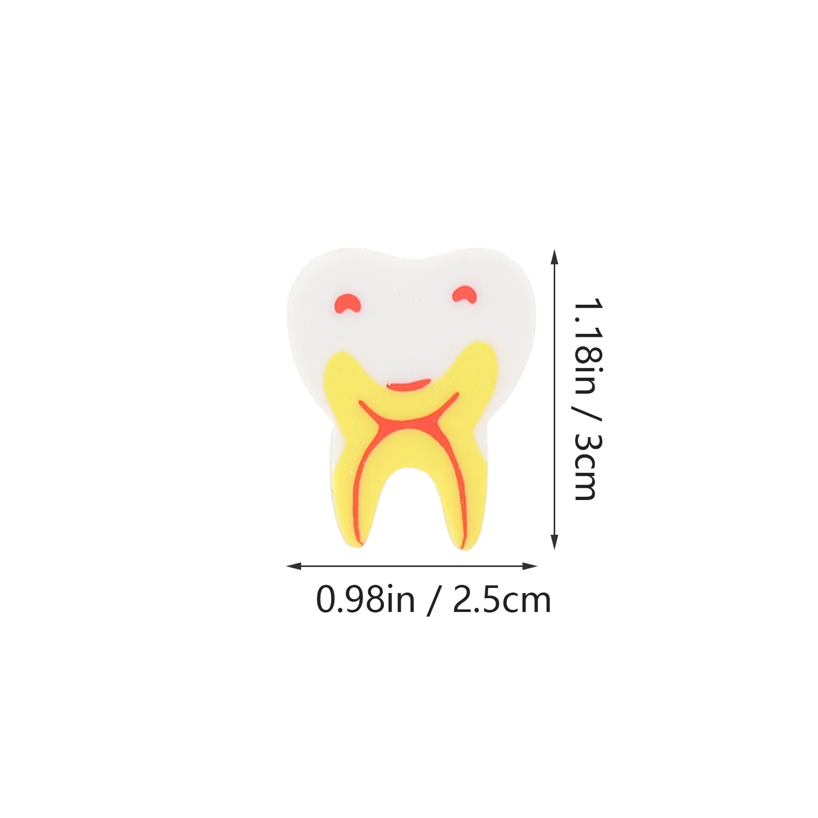 50Pcs 지우개 치아 디자인 안전 무독성 학습 도구 유치원 학기 시작 선물 그림 문구
