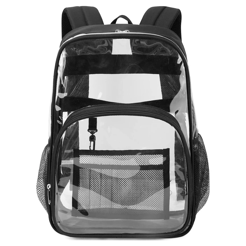 BackpackWaterproofTransparentSchoolBagGirlLargeCapacityBackpackSolidClearBackpackMen