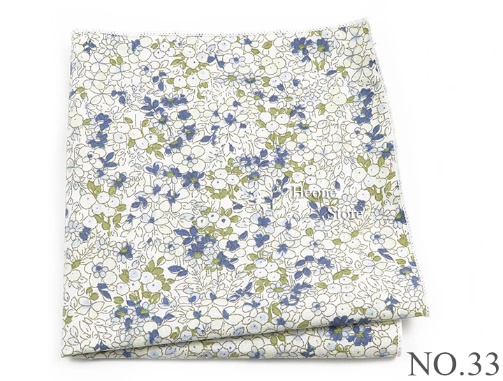 Neue schöne Blumen druck Hankerchief Baumwolle rosa blau lila Taschen tücher für Männer Hochzeits feier täglich tragen Accessoires Geschenk – Detail 34