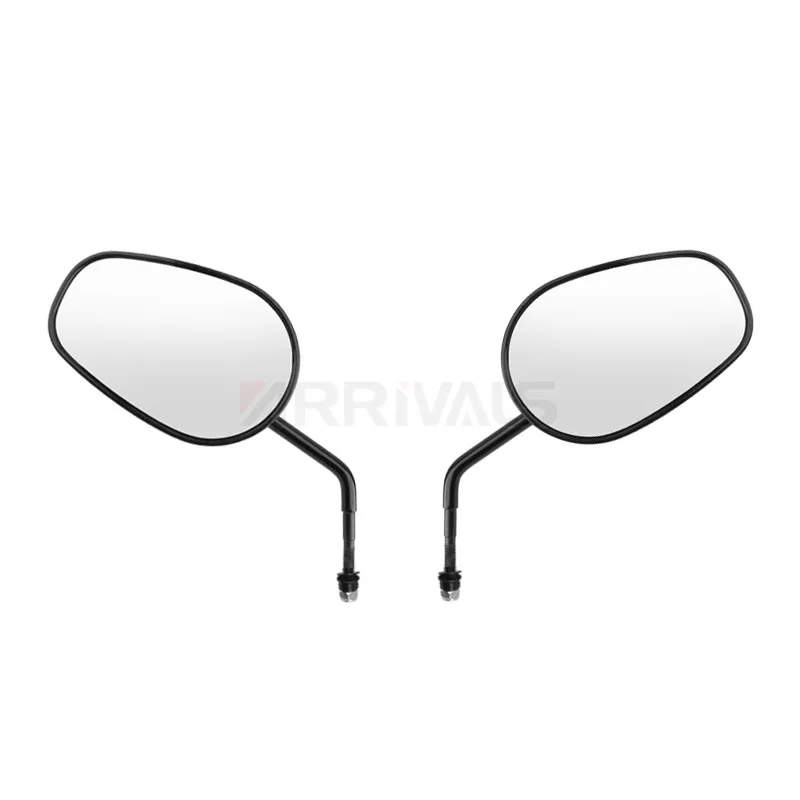 8MM Bright Black Rear Rearview View Side Mirror For Harley For Yamaha Honda Suzuki Mirrors Motorcycle Accessories motorcycle handle bar mirror