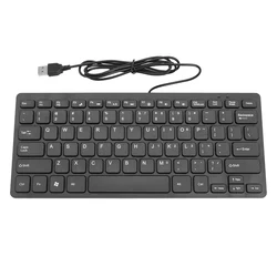 Ultra - Thin Durable Wired Keyboard with Delicate Design - 78 - Key Mini USB Slim Keypad