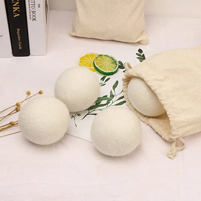 Wool Dryer Balls 3/4/5cm Fleece Dry Kit Ball Reusable Softener Laundry Washing Machine Accessories Home Washing