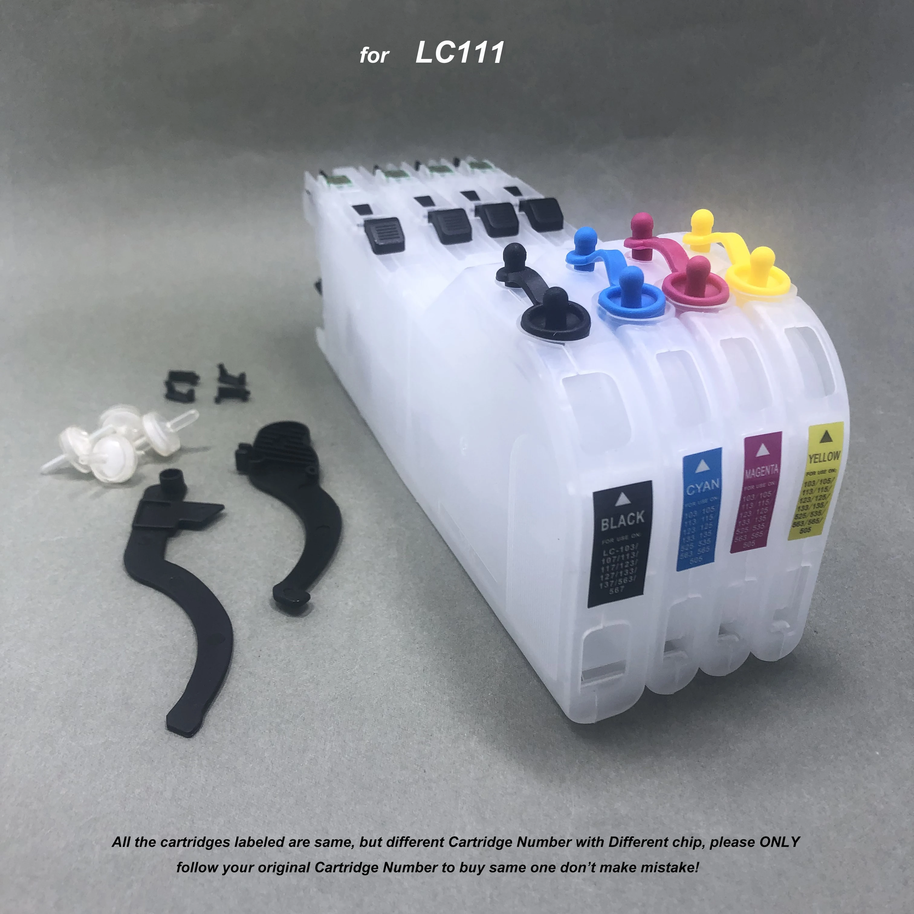 Cartuccia Di Inchiostro Ricaricabile Lunga Lc111 Per Brother Dcp-J552N Dcp-J557N Dcp-J752N Dcp-J757N Dcp-J952N-B/W Dcp-J957N-B/W Mfc-J870N