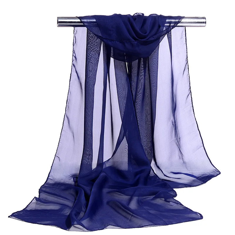 2022 New Ladies Tulle Silk Scarf Travel Sunscreen Shawl Women's Chiffon Scarf 4