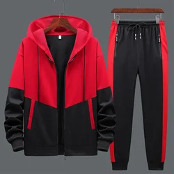 2023 New Men Casual Tracksuit Spring Autumn Hooded Men's Sportswear Tracksuits Jackets And Pants 2 Piece Set Male