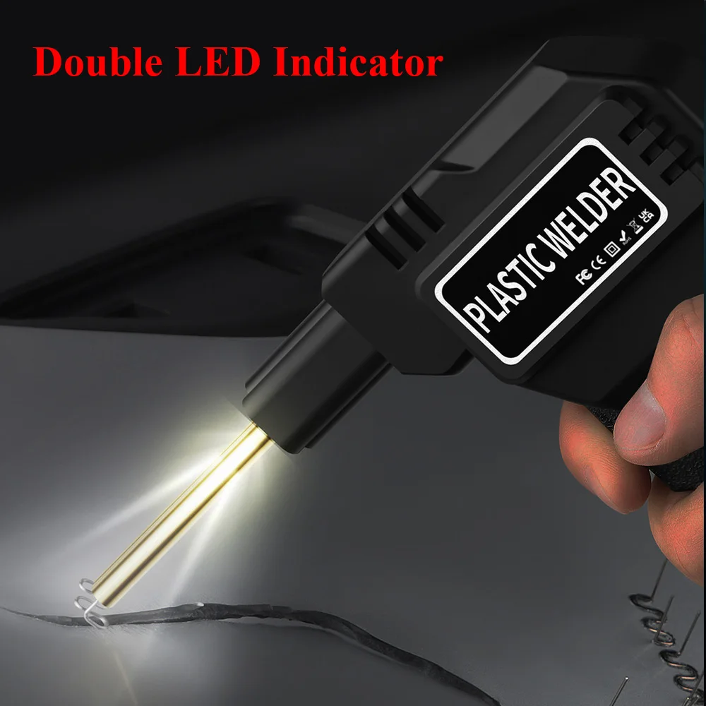 

50W Car Bumper Repair Plastic Welding Machine Kit Heat Gun Plastic Welder Garage Tool Plastic Soldering Iron Hot Stapler