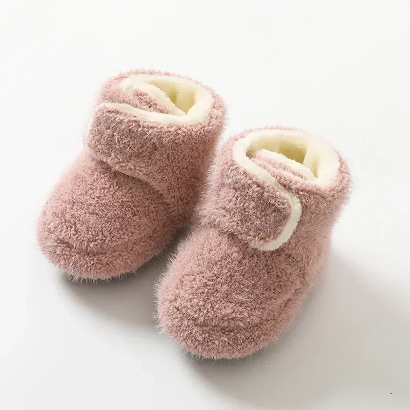 Winter Newborn Baby Warm Wool Shoes Anti Slip Boots Plush Soft Soled Infant Toddler Kids Socks