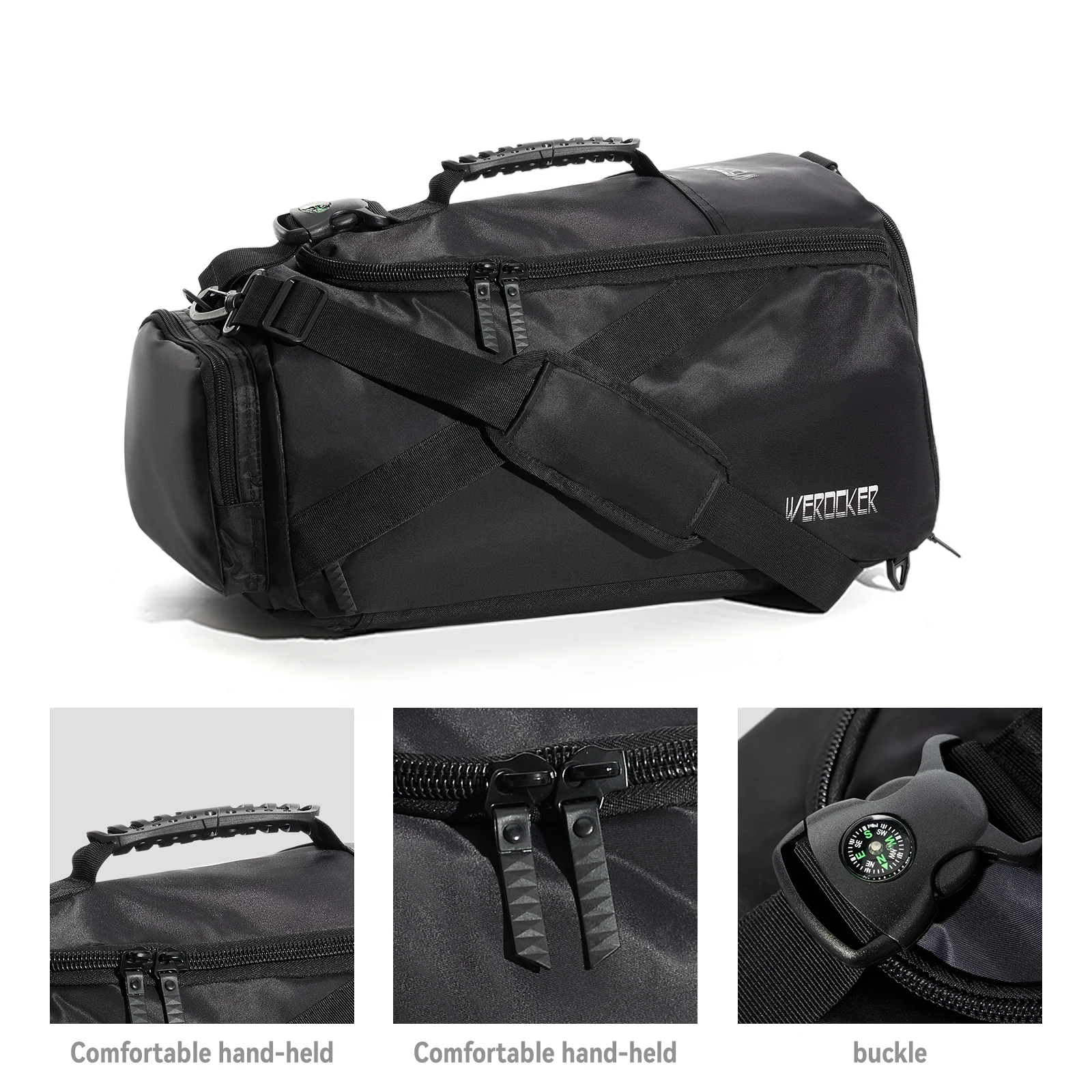 Luxury Design Men Crossbody Bags Fashion Large Capacity Men Travel Backpack Shoulder Bag Messenger Shoe Compartment Fitness Bag