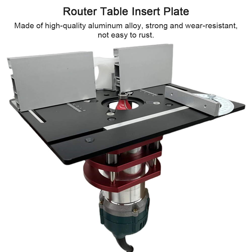 Juego de 3 Placas de Inserción de Mesa Fresadora para Madera de