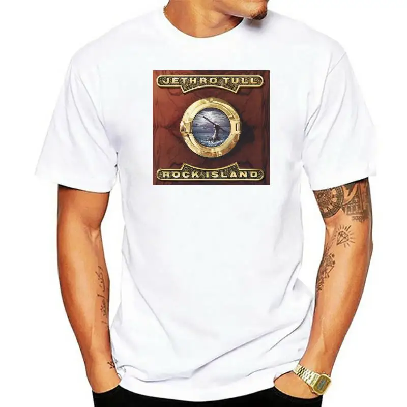 

New Jethro Tull Rock Island Rock Legend Men's White T-Shirt Size S - 3XL