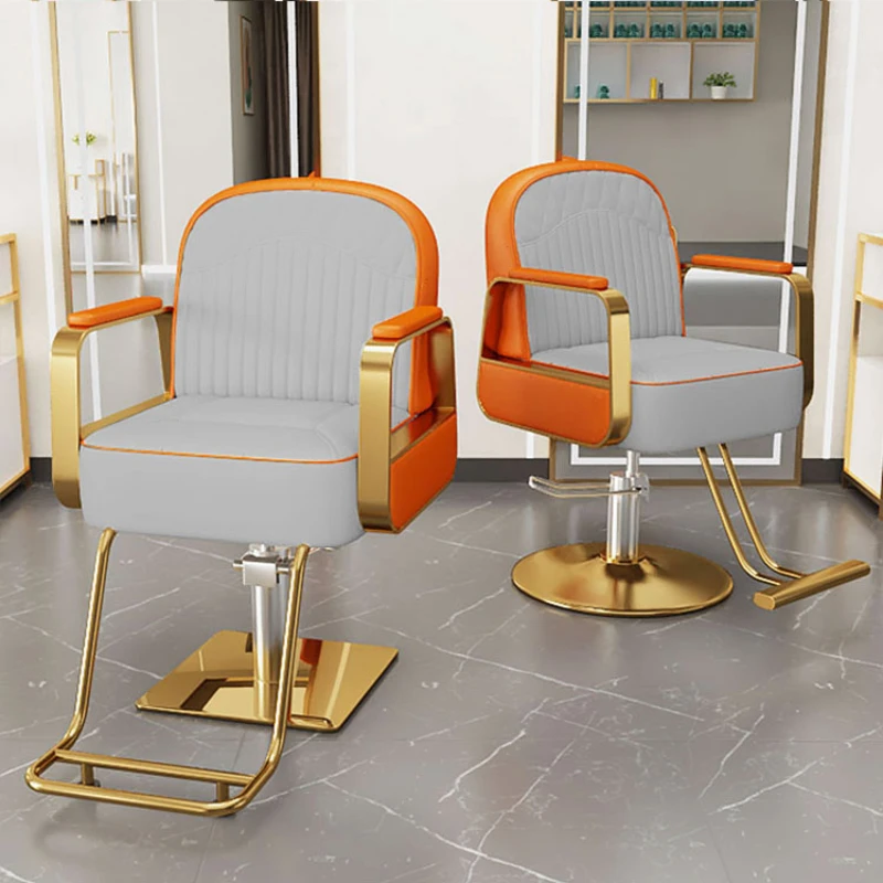 

Hairdressing Adjustable Barber Chairs Stool Hair Cutting Speciality Stainless Barber Chairs Luxury Spa Chaise Furniture QF50BC