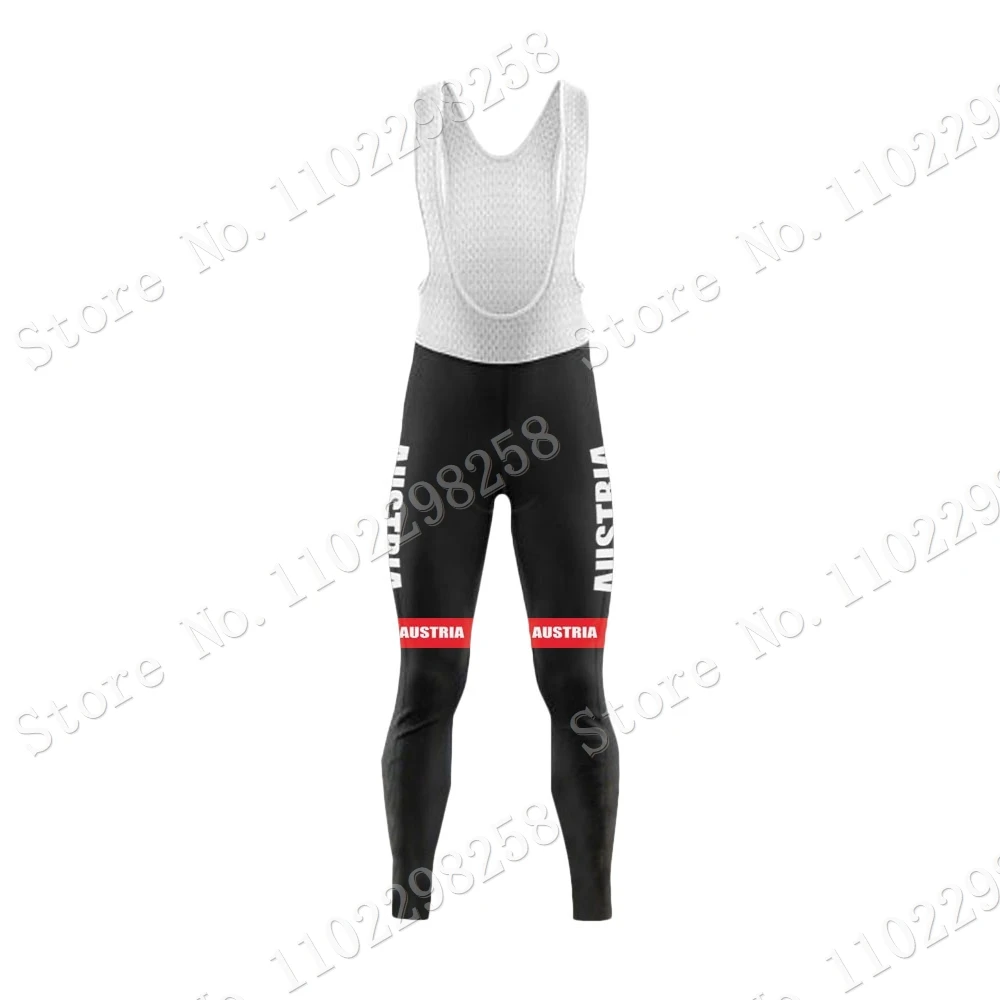 Austria National Winter Cycling Jersey Bib Set MTB Bike Clothing Thermal Fleece Bicycle Clothes Cycling Wear