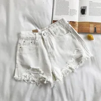 Korean Denim Holes Shorts For Women  Fashion High WaistWide Leg Short Jeans Female Designer Casual Street Short 2025 New Trend - Image 6