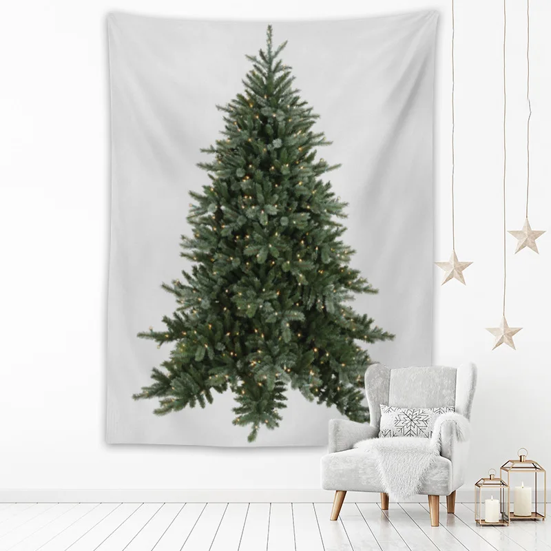 Christmas Tree Tapestry Poster Blanket Home Classroom Party Banner Wall Hanging Art Deco Decor