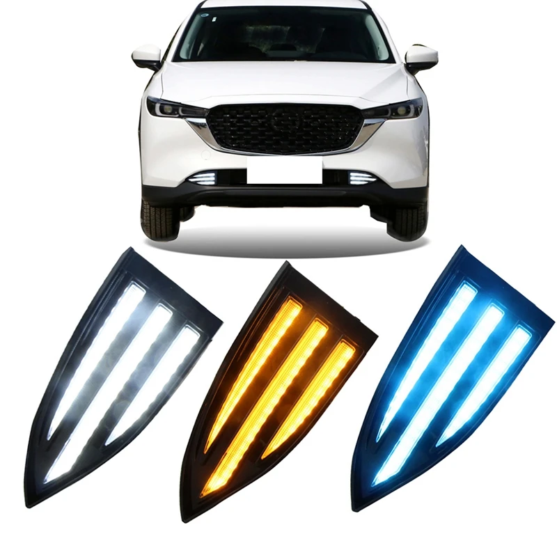 1pair 3 Colors Streamer White Yellow Blue Front Bumper Led Turn Signal For Mazda Cx5 Cx5 2022