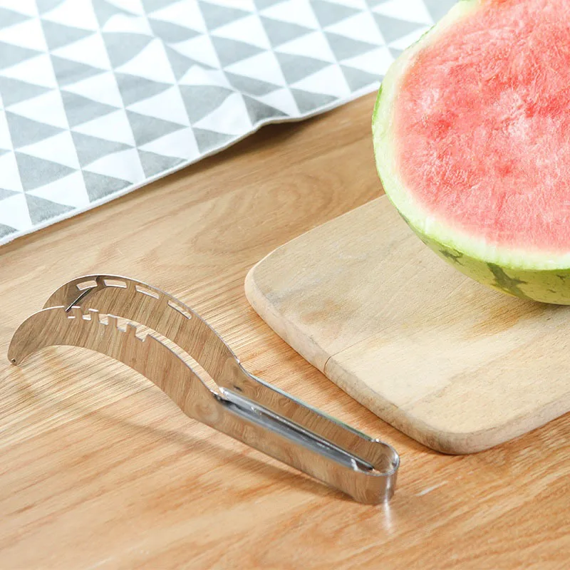 Kitchen Knife Summer Watermelon Artifact Slicing Knife 304 Stainless Steel Knife Corer Fruit And Vegetable Tools Watermelon Clip