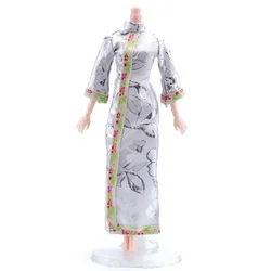 Elegant Chinese Style Evening Cheongsam for Dolls - Traditional Party Dress Skirt for 1/6 Size (Style 10)