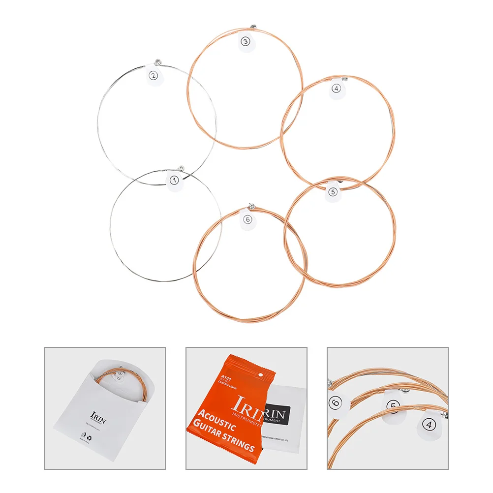 

6pcs Acoustic Guitar Strings Replacement Folk Guitar Strings Guitar Supplies