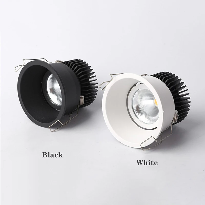 Led Downlight,Recessed Ceiling Spotlight Recessed Anti Glare Dimmable Downlight 7w 9w 12w 15w Led spotlight Ceiling Round Panel Light for hotel Decoration Home Lighting
