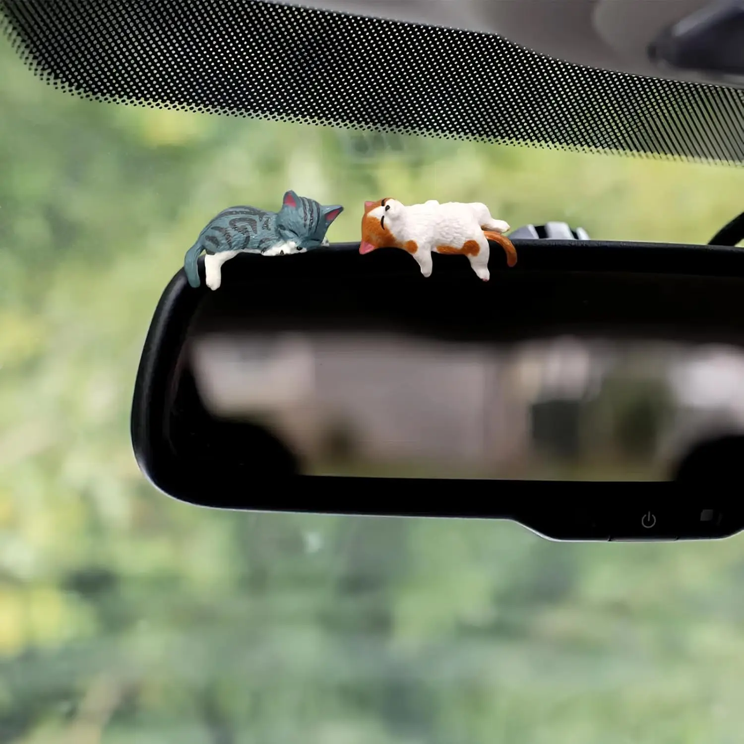 Accessori per Interni Auto a Tema Gatto, Set di 5 Decorazioni Carine per Cruscotto e Specchietto Retrovisore per Donne e Ragazze - Image 2