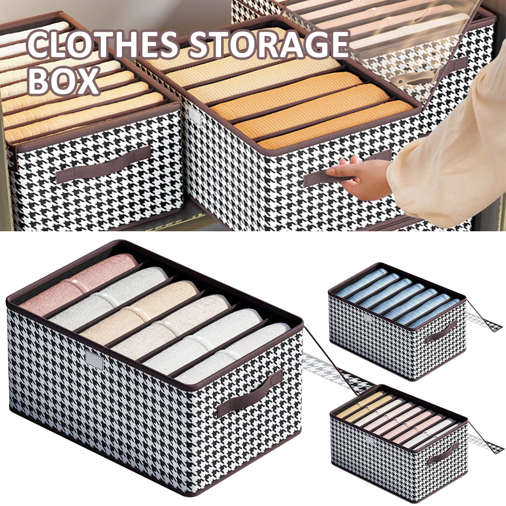 

Clothing Organization 6/7/9Grids Jeans Organization Storage Box Closet Organizer System Drawer Organizers Cabinet Pants Storage