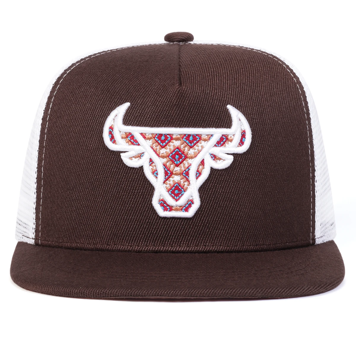 Unisex Hip-Hop Ox Head Embroidery Baseball Cap - Adjustable Sunscreen Hat for Spring Summer Outdoor Use