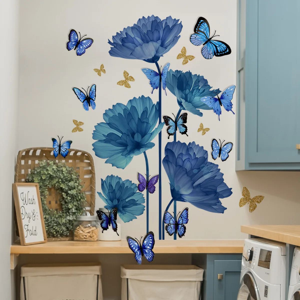 Set De 7 Mariposas 3D Para Decoración De Pared - Pegatinas Extraíbles Azules - Ideal Para Habitación Infantil O Salón