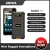 UNIWA R4001 4G Rugged Smartphone 4.0 Inch Display PTT Small Phone 4GB RAM +64GB ROM 20MP Night Vision 3000mAh SOS Android 14 NFC 1