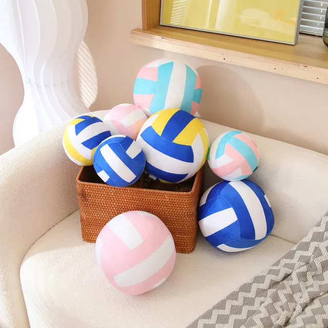Simulatied Volleyball plush toys Ball Plush Toy Cute Volleyball Props Pillow Accompany Kids Soft Gifts for Girls Boys Room Decor 4