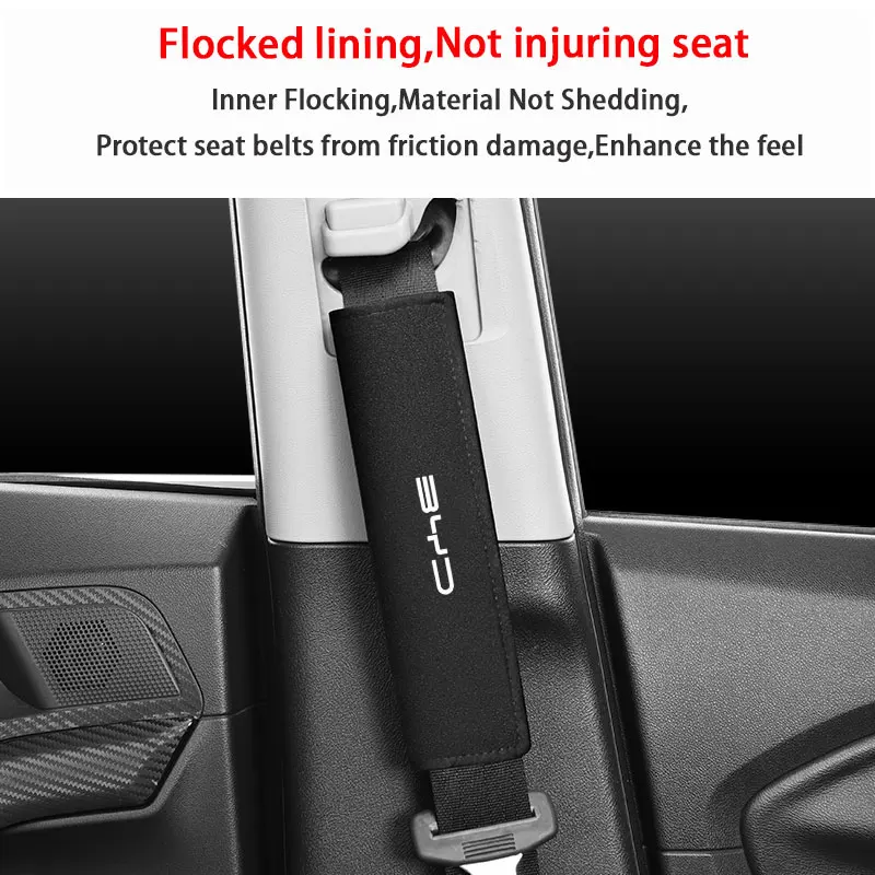 Car Styling Seat Belt Cover Suede Seatbelt Shoulder Strap Protector Pads For BYD F3 E6 Yuan Plus Atto F0 G3 car Accessories