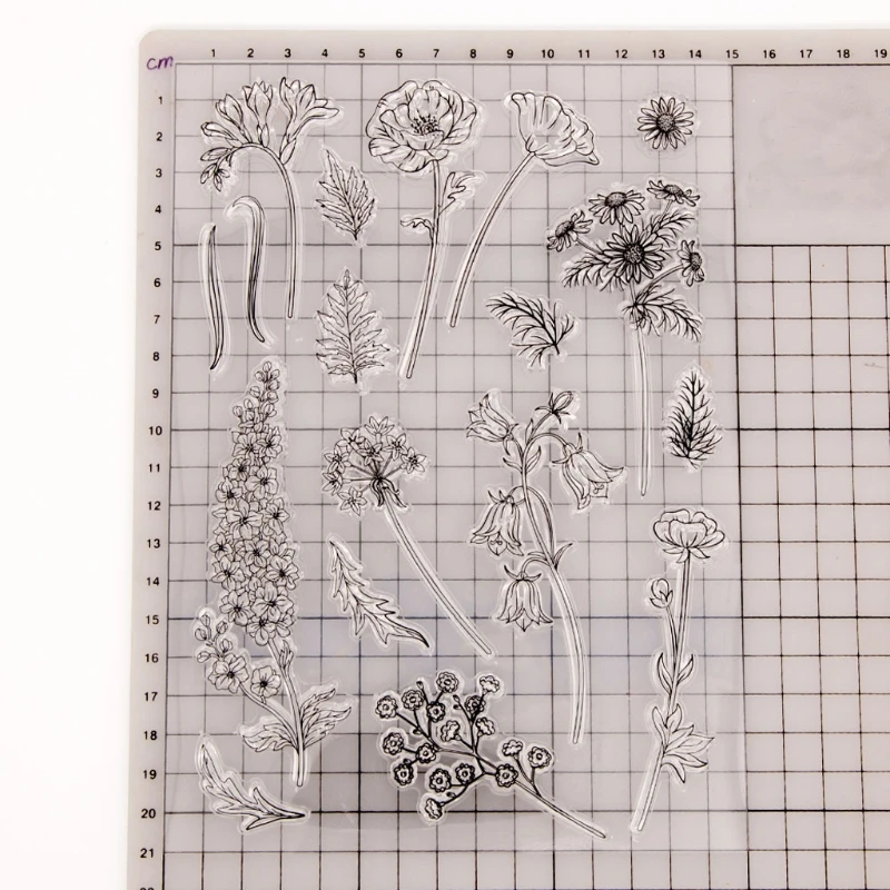 Various Flowers Silicone Clear Seal Stamp DIY Scrapbooking Embossing Photo Album Decorative Paper Card Craft