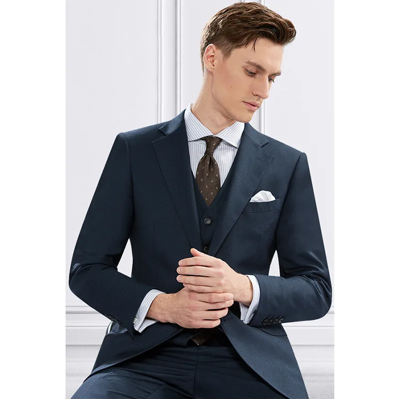 

lis1443 -Small shirt men's suit long-sleeved cotton middle-aged men's spring dress with white bottoming