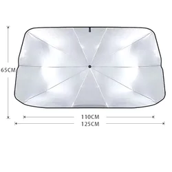 Premium Car Windshield Sunshade Umbrella - Ultimate Sun Protection and Interior Cooling Solution (Small)
