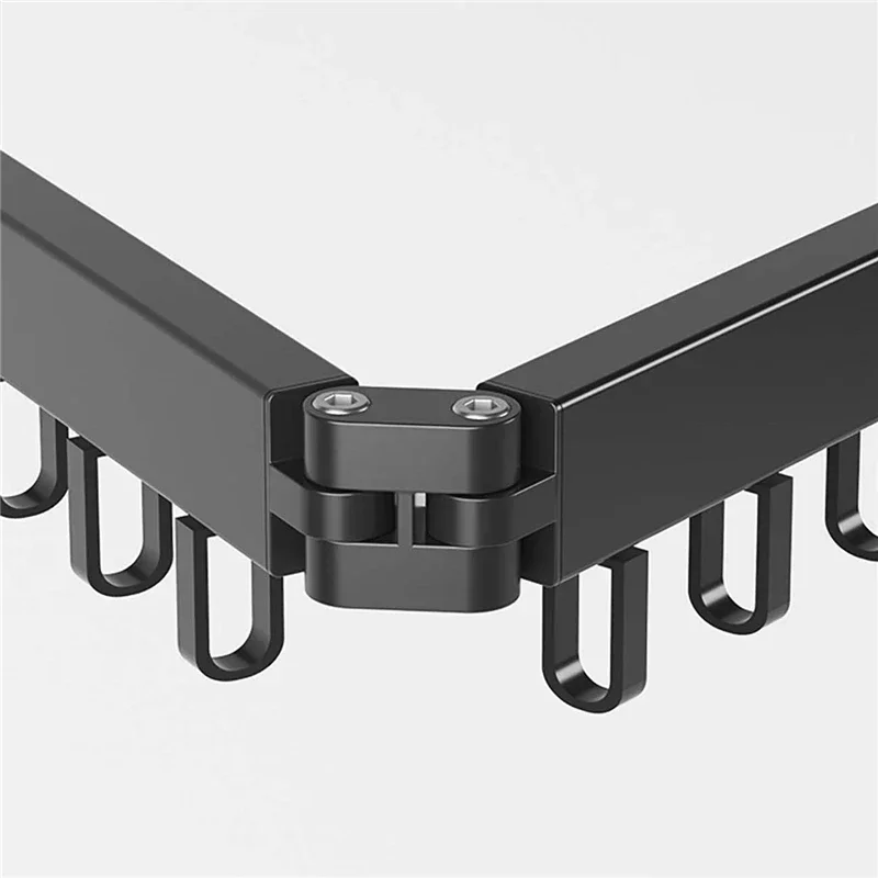 Folding Clothes Hanger Wall Mount Retractable Cloth Drying Rack Space Saving Aluminum Home Laundry Clothesline for Indoor Outdoo