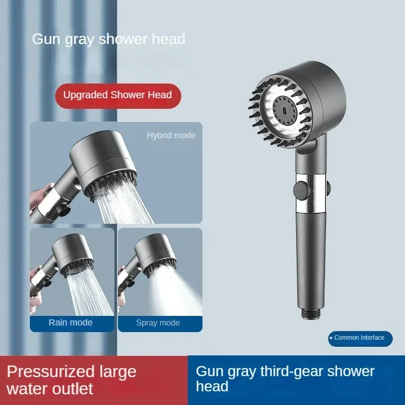 3 Mode Shower Head High Pressure Shower Head Filtered Rain Faucet Bathroom Pressurized