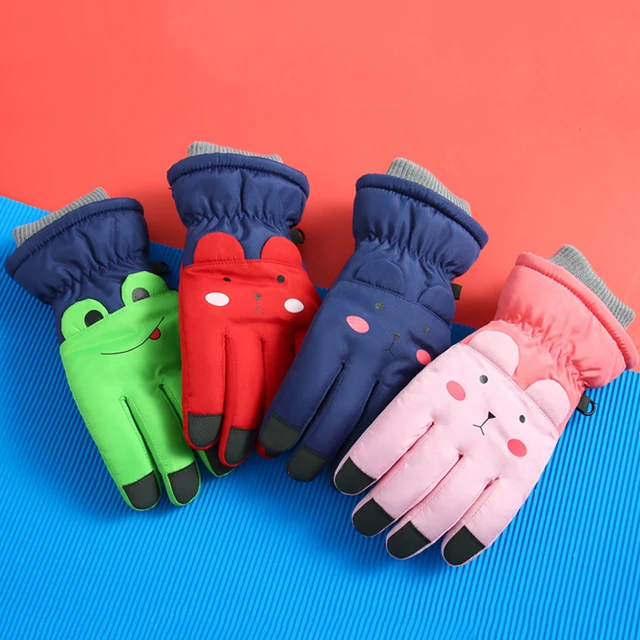 Gants de neige isolés pour enfants mignons avec ficelle pour temps froid -  AliExpress