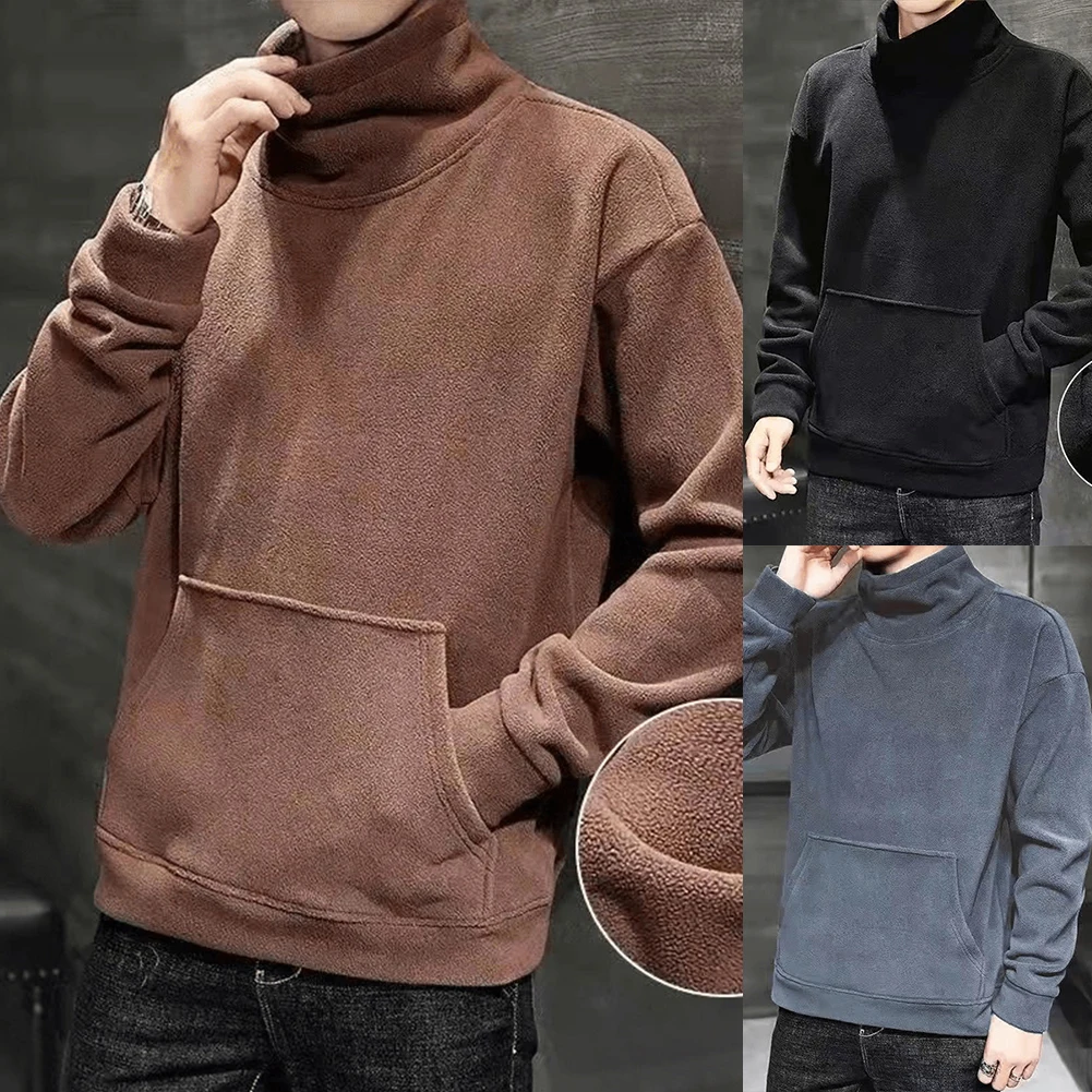 Description Picture 3 of itemAffordable Brand New Fashion High Quality Sweatshirt Pullover Long Sleeve Polar Fleece Pullover Tops Turtleneck