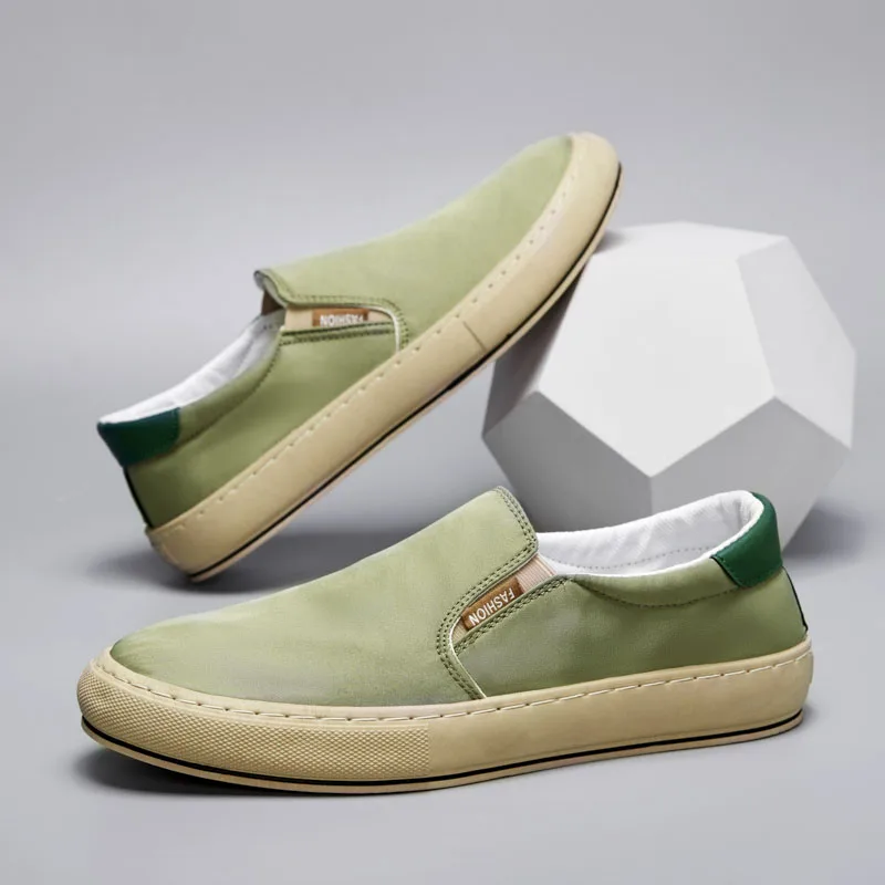 

Fashion Slip-on Men Casual Shoes Outdoor Anti-skid Hard-wearing Footwear Soft Comfort Breathable Flats Shoes Spring Pop Arrivals